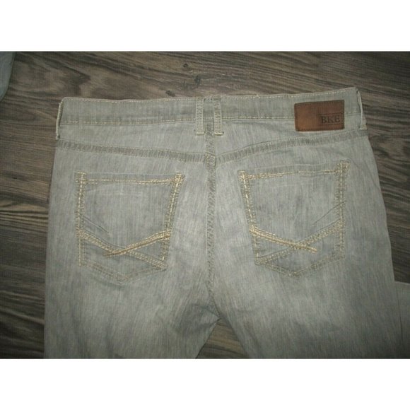 BKE Jake Straight Gray Jeans 38R Stretch - Picture 2 of 4